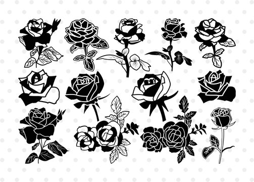 rose svg,flower svg,rose svg,rose svg file,flower svg file,rose vector By  Pinoyart