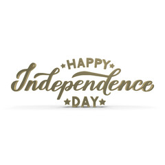 3d lettering Happy Independence Day