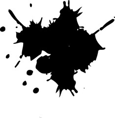 black drop ink splatter watercolor brush splash grunge graphic element
