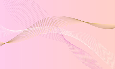 pink lines curve wave with gradient abstract background