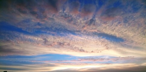 sunset over the mountains
