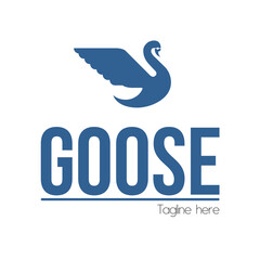 Naklejka premium Goose logo design premium vector
