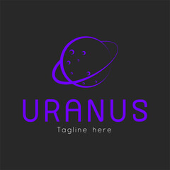 Planet logo design premium vector