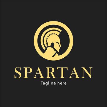 Spartan logo design premium vector