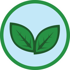Obraz premium green leaf icon vector illustration clip art