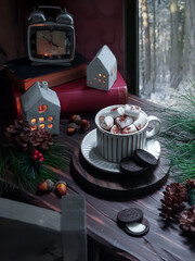 chocolate with marshmallows