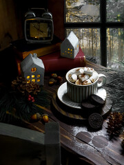 chocolate with marshmallows