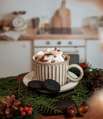 chocolate with marshmallows