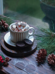 chocolate with marshmallows