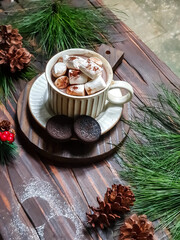 chocolate with marshmallows