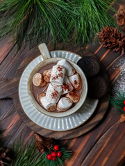 chocolate with marshmallows