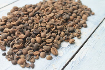 Coffee beans on the table