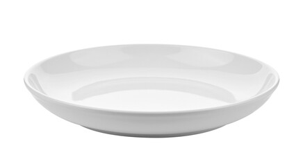 white ceramic plate on transparent png.
