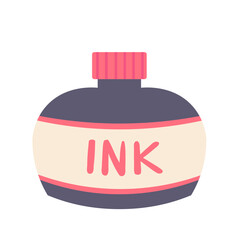 School subject icons illustration set_Ink