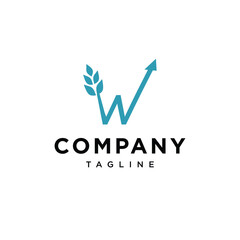 
Letter W wheat financial logo icon vector template.eps
