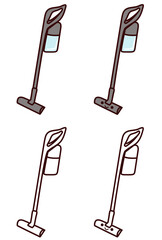 スティック掃除機のイラスト