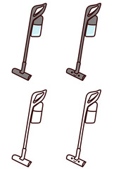 スティック掃除機のイラスト