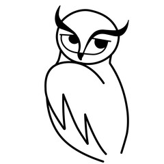 Owl Cartoon Sketch