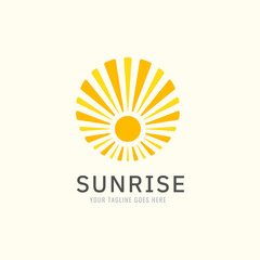 Sun logo design vector template