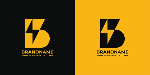 Letter B Bolt Logo, suitable for any business related to Letter B and Bolt © Alvy