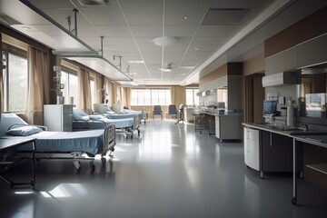 Medical Facilities Illustration Created with Generative AI