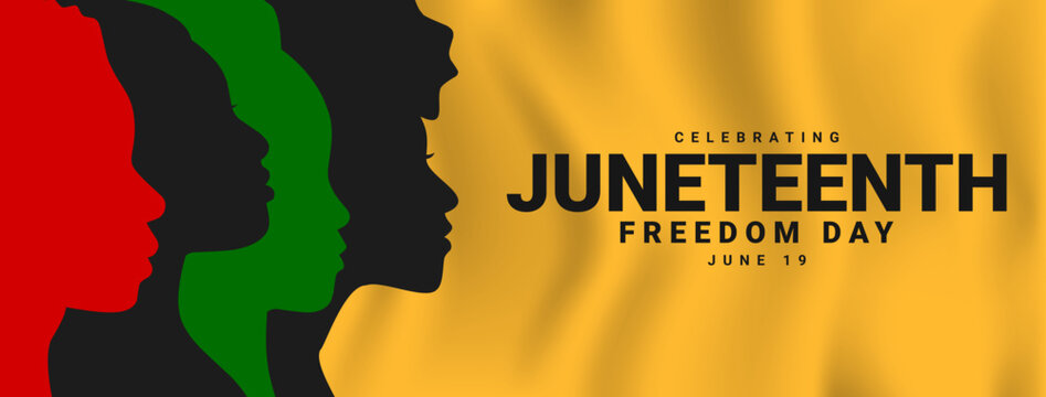Juneteenth independence day. African-American annual holiday, June 19. Day of emancipation or freedom. Vector illustration
