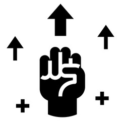 motivation glyph style icon