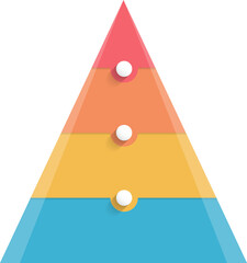 Pyramid with four elements and place for your text, infographic template