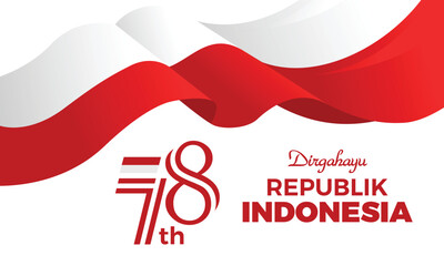 Gradient indonesia independence day illustration 