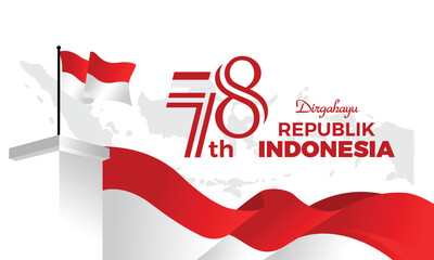 Gradient template for indonesia independence day celebration 