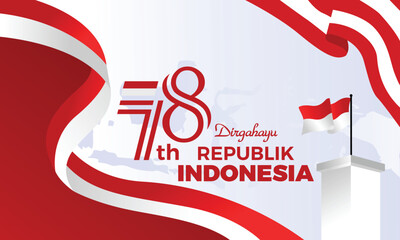 Gradient indonesia independence day illustration 