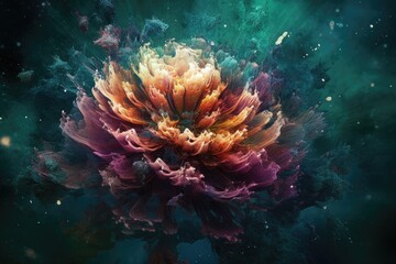 Fototapeta na wymiar surreal flower explosion Generative AI