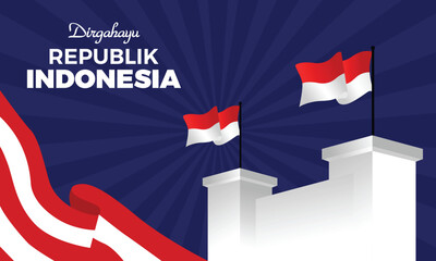 Gradient indonesia independence day background 