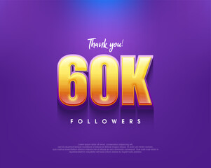Simple and clean thank you design for 60k followers.