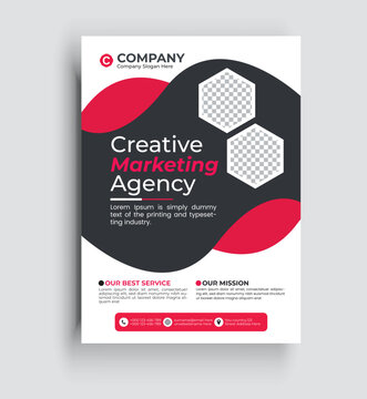Flyer brochure design, business cover size A4 template, creative leaflet for corporate design.