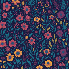 full page flower pattern illustration