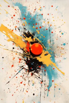 Digital illustration of flowers and colorful shapes done in an abstract expressionism style, concept art, abstraction, floral themed, design asset, generative ai
