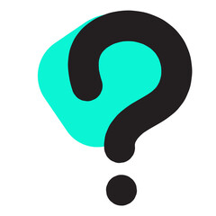 Question mark icon. Flat illustration of question mark icon colorful 