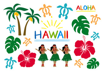 手書き風ハワイイラスト