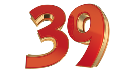 Red 3d number 39