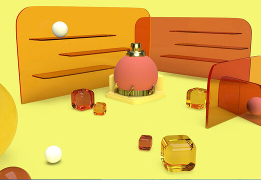 Abstract Environment: Staged 3D Rendered Products
