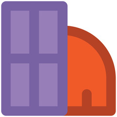 Residential flats line icon design 