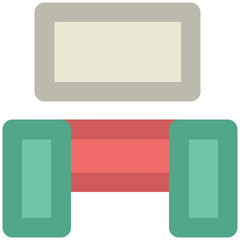 Fototapeta premium Desk Drawer Bold Line Vector Icon