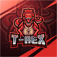T-rex esport mascot logo design © Visink.art