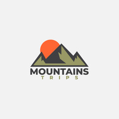 Mountain vector template for logo