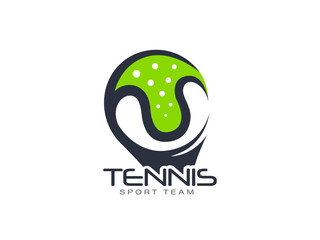 Tennis sport icon logo template vector illustration
