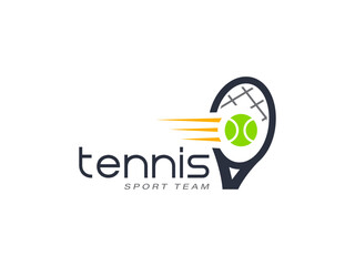 Tennis club sport team icon logo template vector illustration