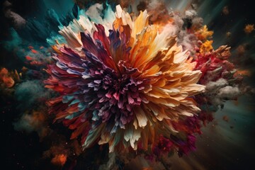 surreal flower explosion  Generative AI