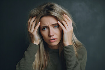 woman feeling confused. Generative AI