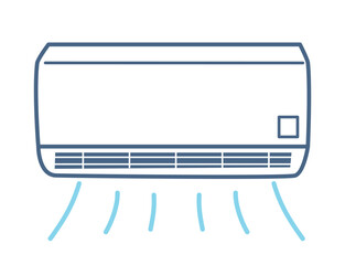 Fototapeta premium 冷風が出ているエアコン